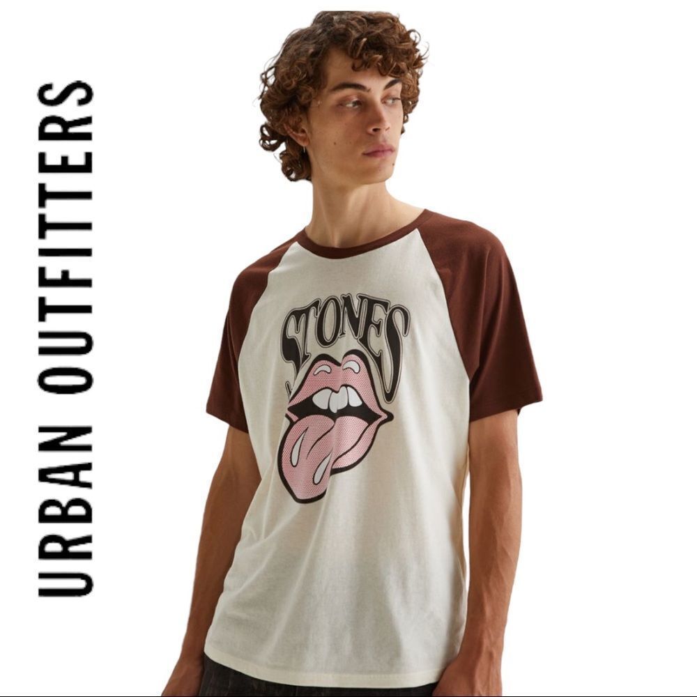 NEW The Rolling Stones Urban Outfitters UO Raglan Shirt T-Shirt Tee M XL